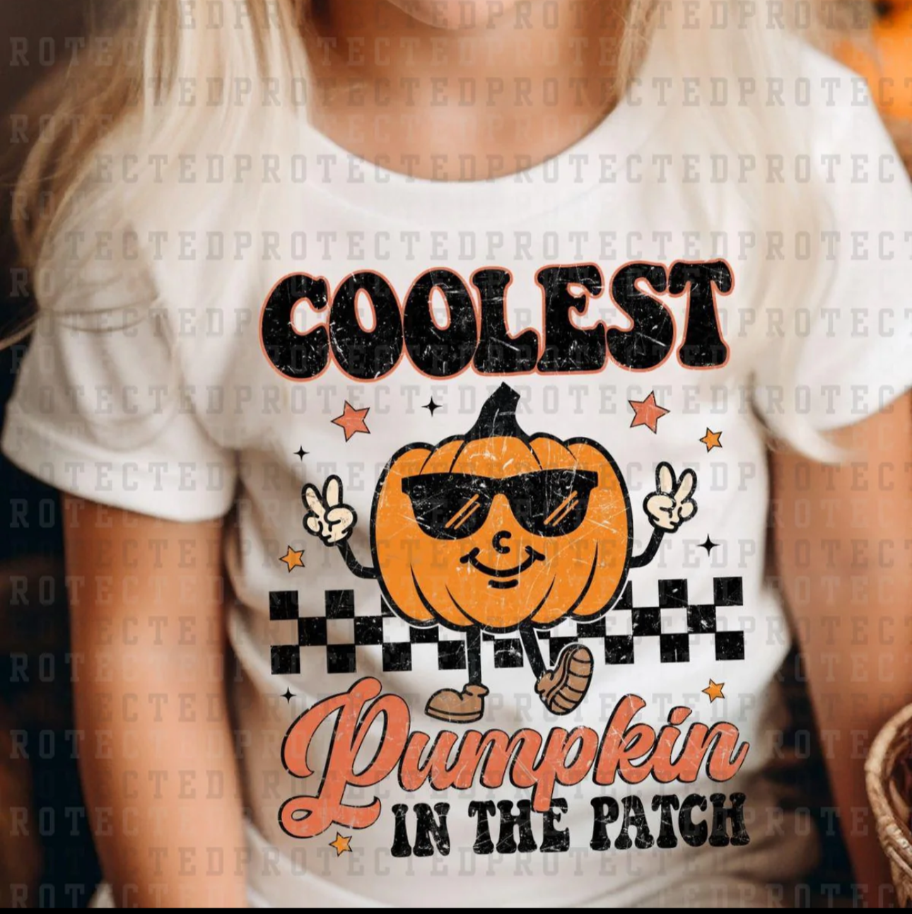 Clear Film Screen Print- Coolest Pumpkin (youth)