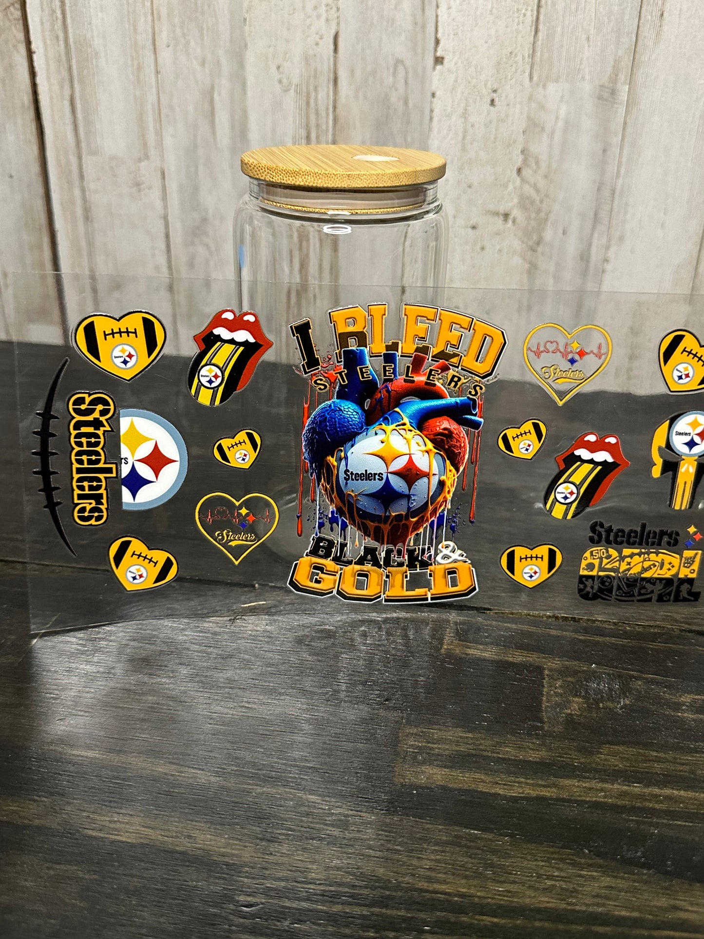16 0z UV DTF DOUBLE SIDED Cup Wrap - STEELERS