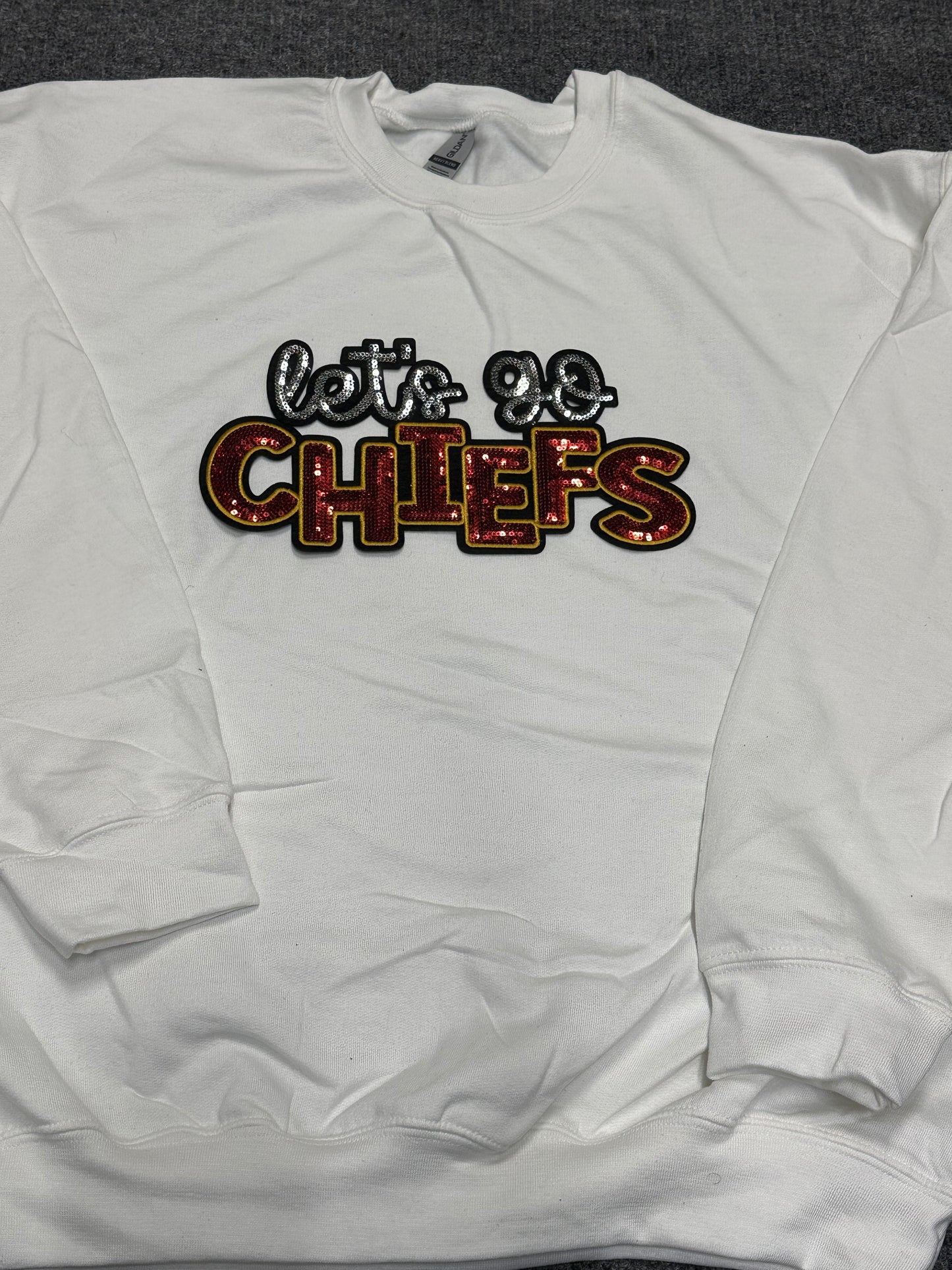 Chenille Patch- FOR SWEATSHIRTS -CHIEFS SEQUIN