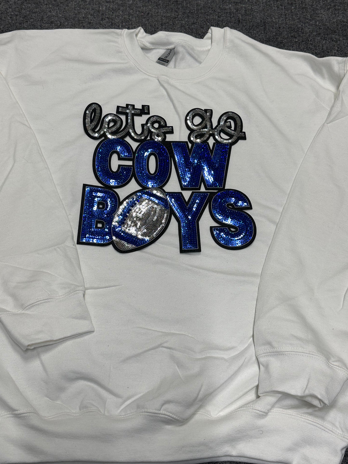 Chenille Patch- FOR SWEATSHIRTS -COWBOYS SEQUIN