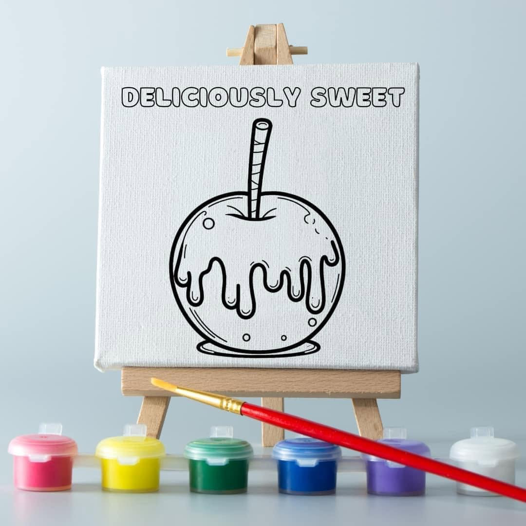 Paint Canvas with paint and brush
