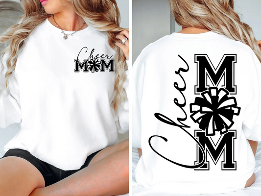 Single Color Screen Print -CHEER MOM WITH POCKET