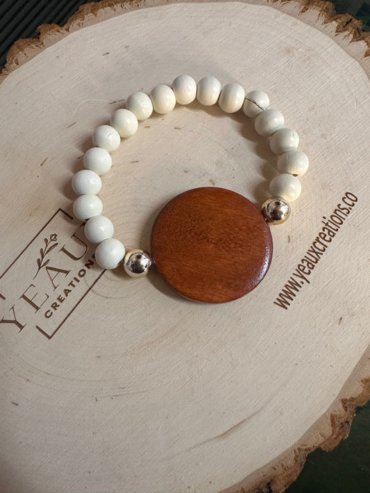 WOOD BEAD BRACELET