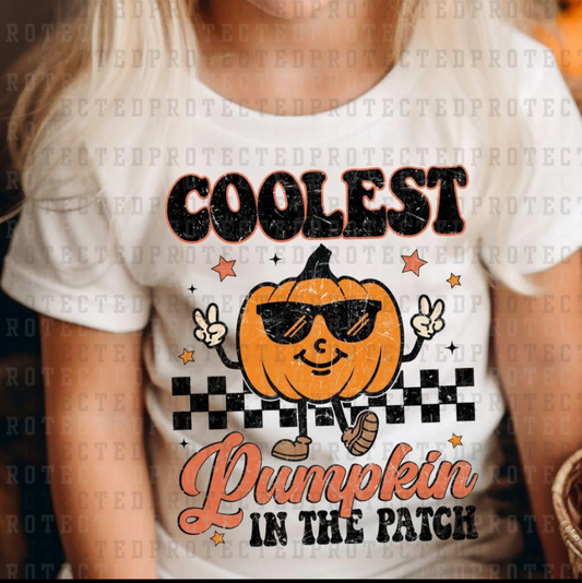 Clear Film Screen Print- Coolest Pumpkin (youth)