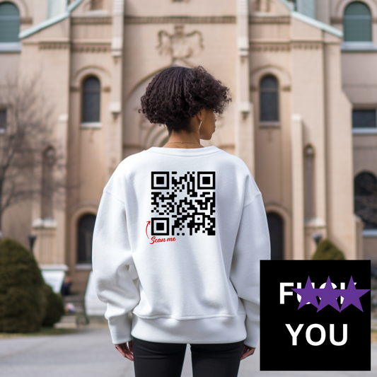 DTF TRANSFER - F YOU QR CODE