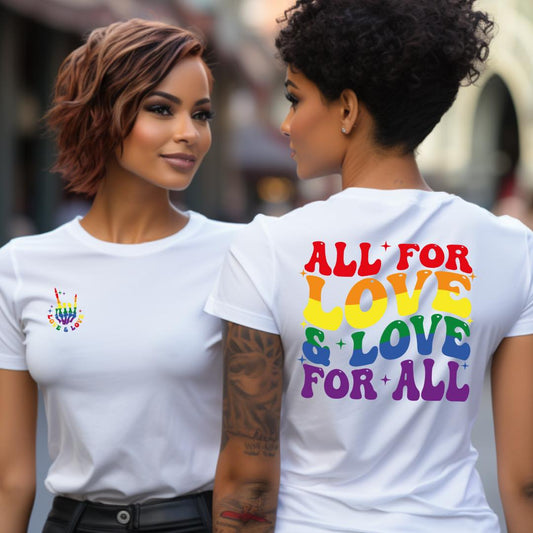 "Pride" Graphic Tee, Love is Love, All Love, Unisex Shirt, Soft, Men, Women