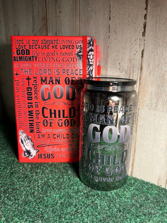 Man of God Cup only,  16 oz Libbey Glass, Hot Drinks, Cold Drinks